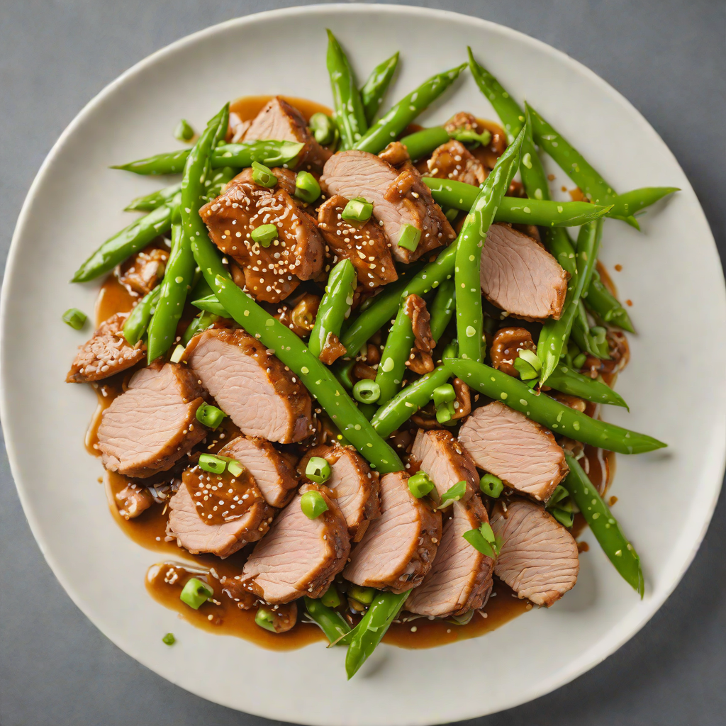 Stir-Fried Pork Tenderloin with Ginger and Snap Peas