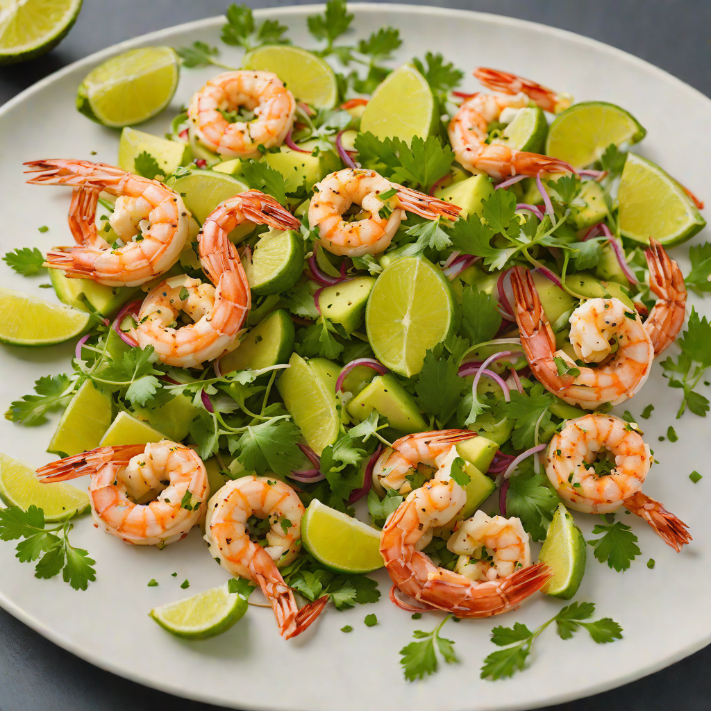 Tequila-Lime Shrimp with Cilantro Avocado Salad