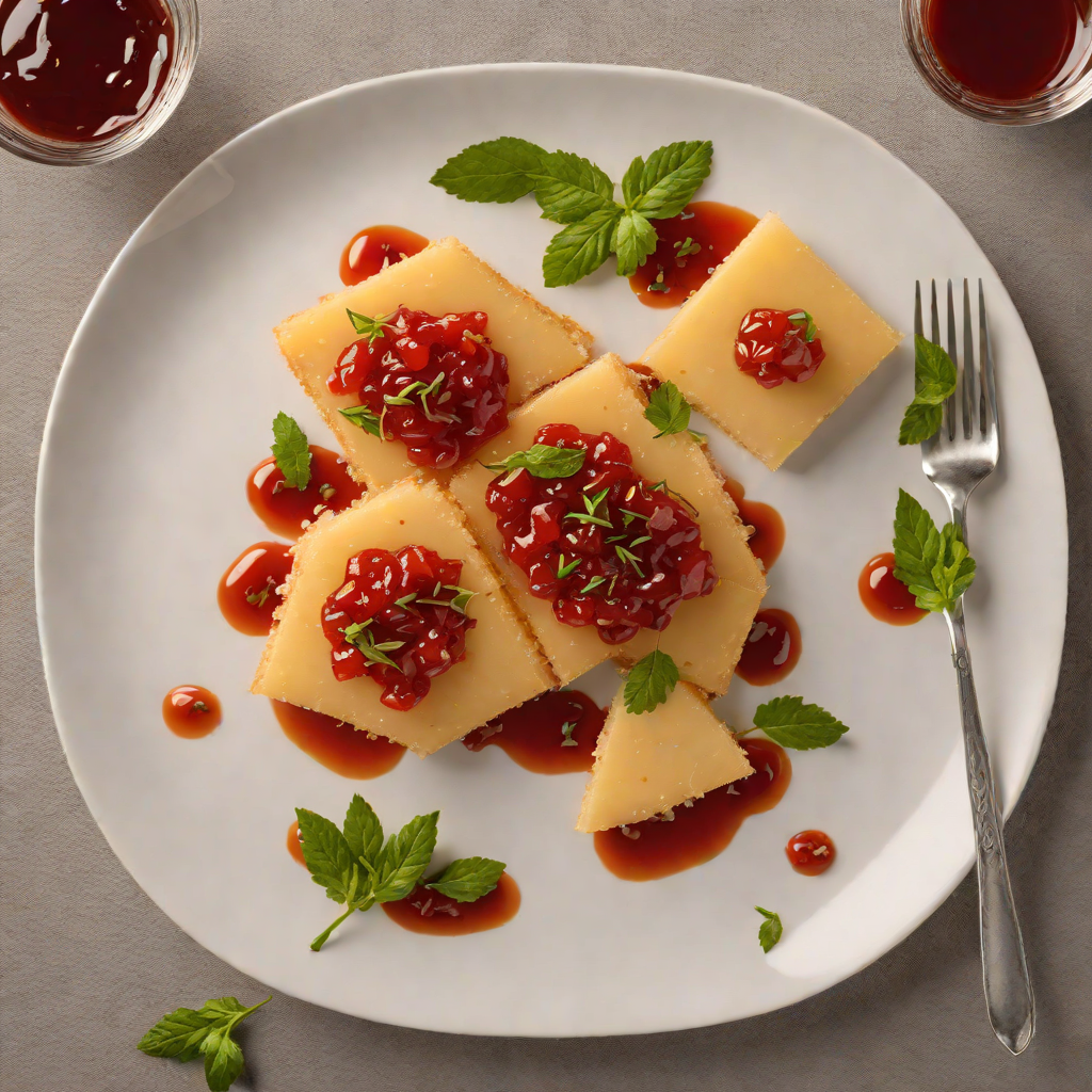 Pan-Seared Manchego Cheese with Roasted Red Pepper Jam