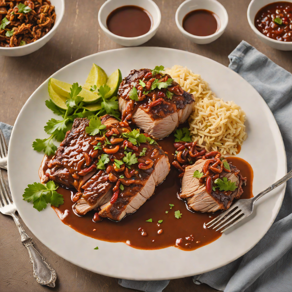 Slow-Cooked Chipotle Pork Shoulder with Ancho Chili Sauce