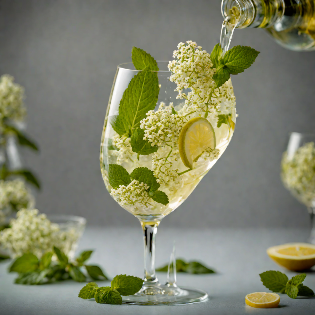 Floral Elderflower and Mint Hugo Spritz