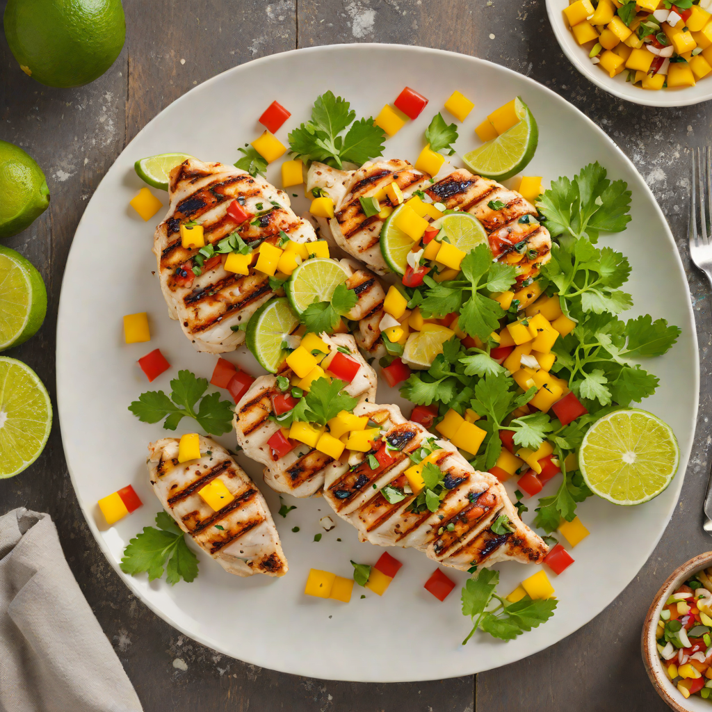 Cilantro-Lime Grilled Chicken with Spicy Mango Salsa