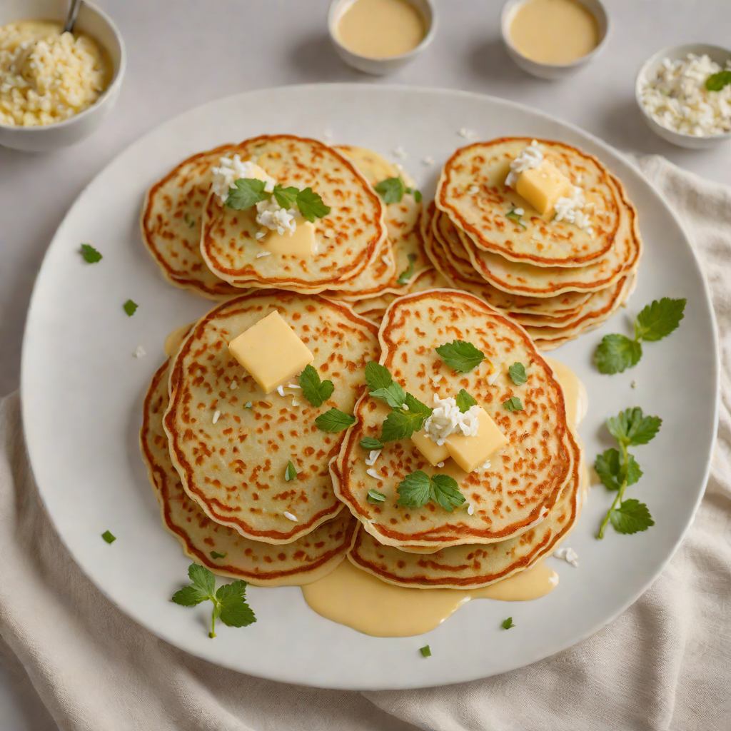 Crispy Tapioca Pancakes with Cheese and Coconut