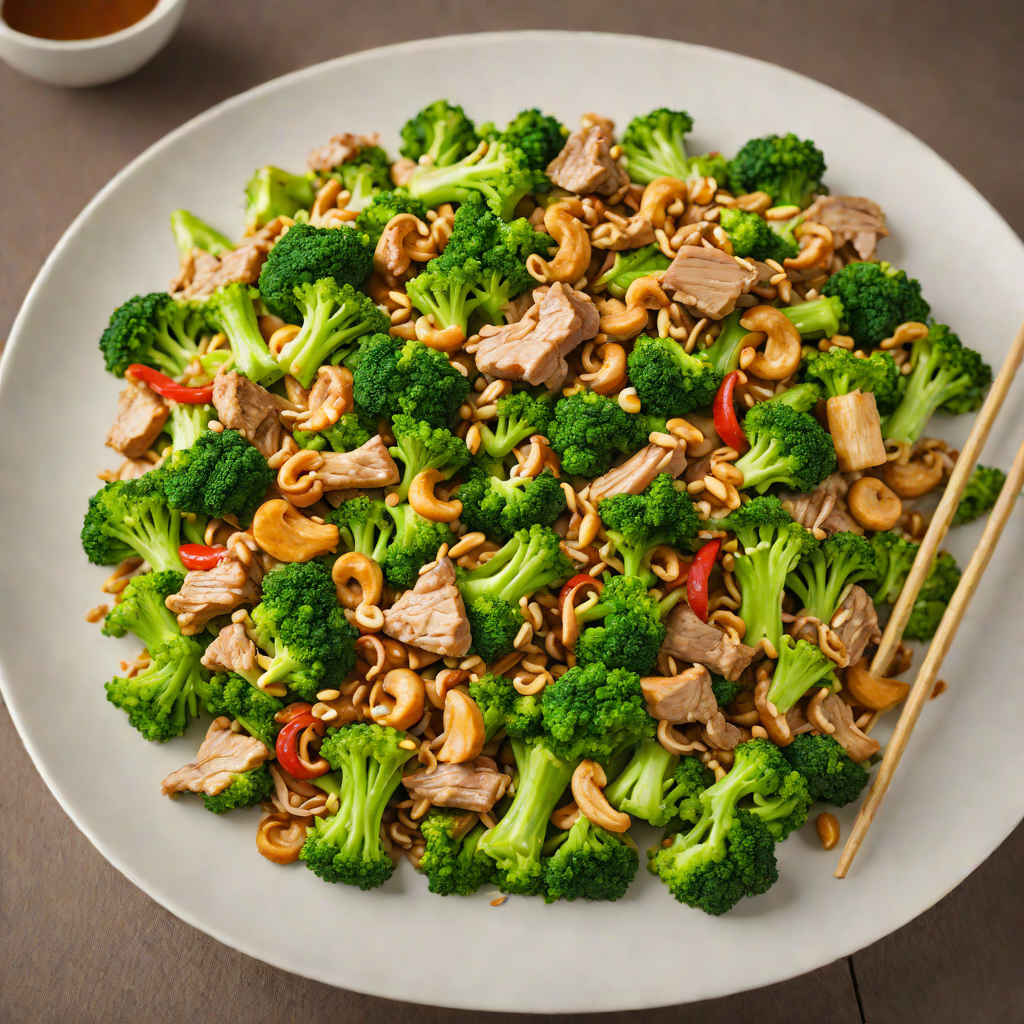 Pork Stir-Fry with Ginger, Broccoli, and Cashews