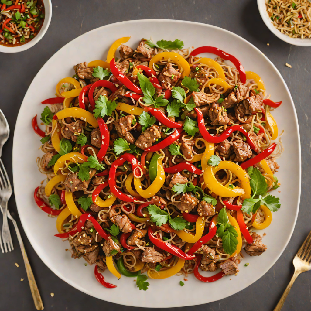 Spiced Pork Stir-Fry with Garlic and Bell Peppers