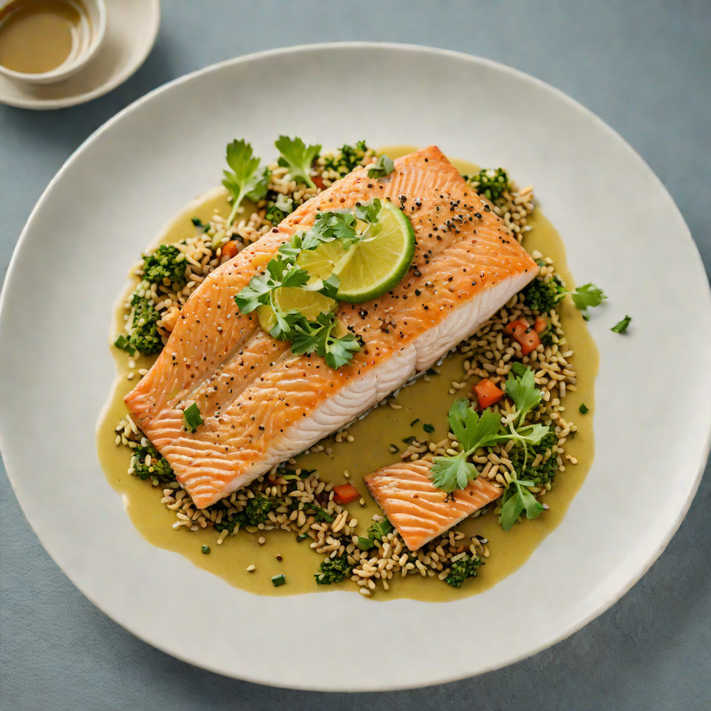 Pan-Seared Trout with Andean Quinoa and Aji Verde Sauce