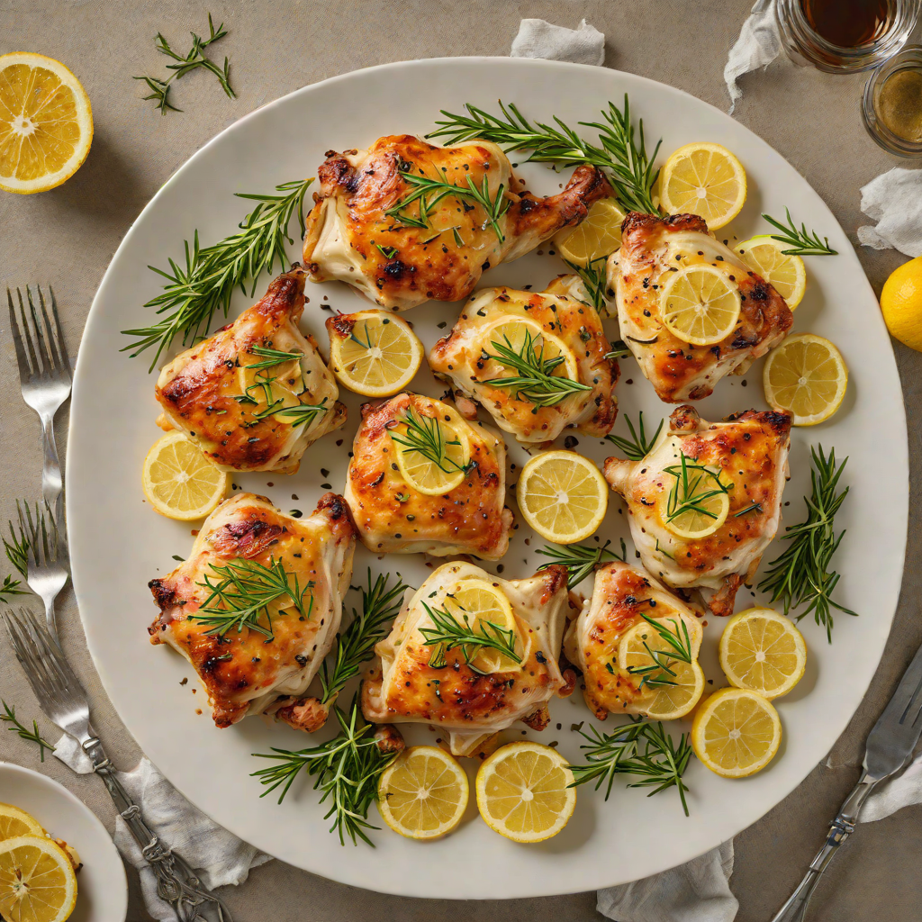 Oven-Roasted Lemon Rosemary Chicken Thighs