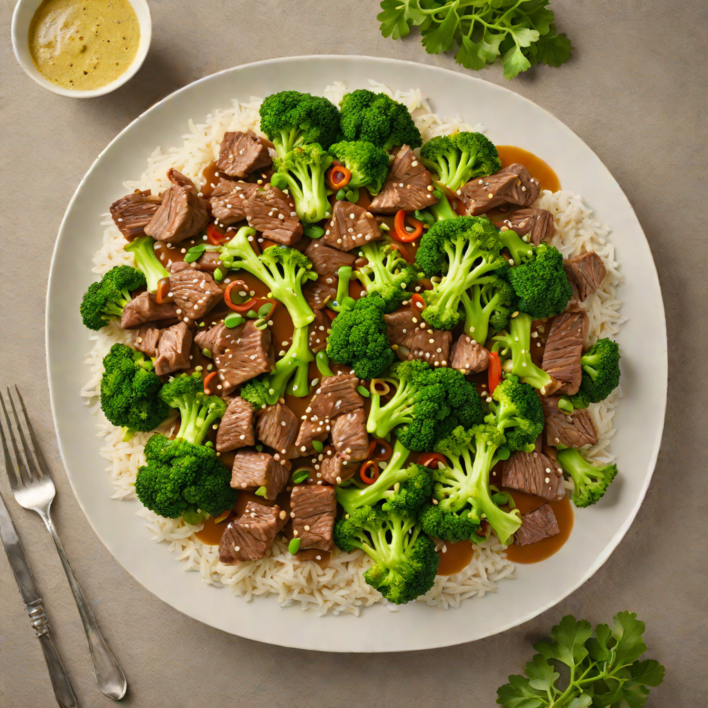Stir-Fried Beef with Broccoli and Ginger-Coconut Sauce