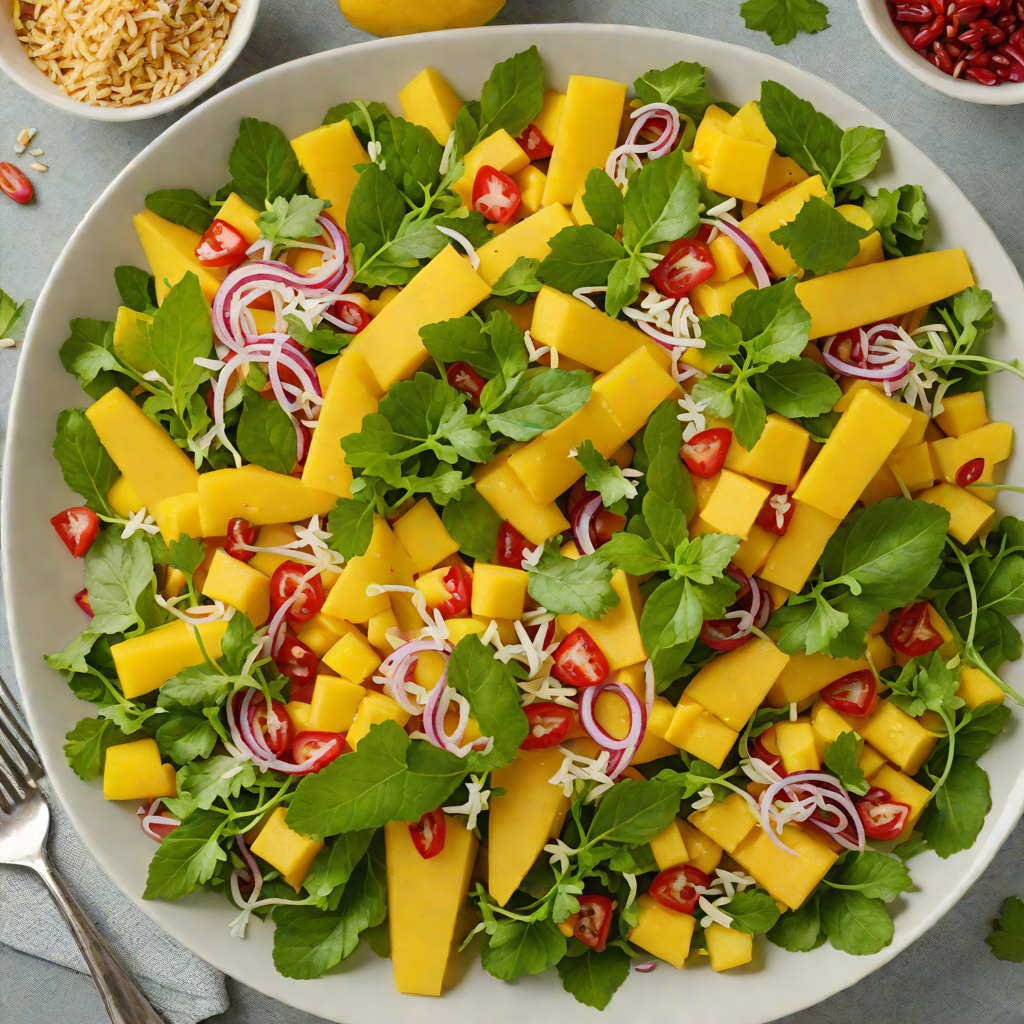 Fresh Mango and Jicama Salad with Lime-Chili Dressing