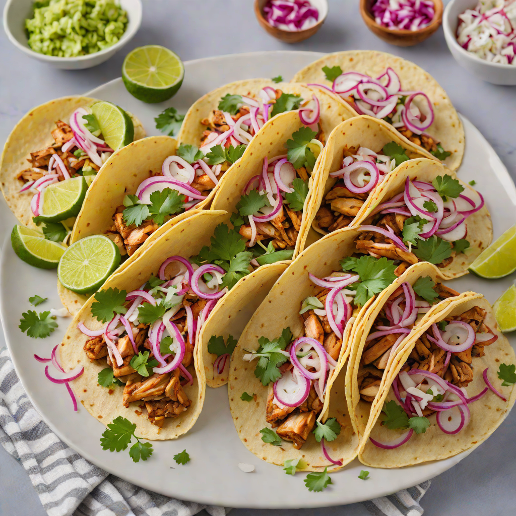 Grilled Tequila-Lime Chicken Tacos with Pickled Red Onion