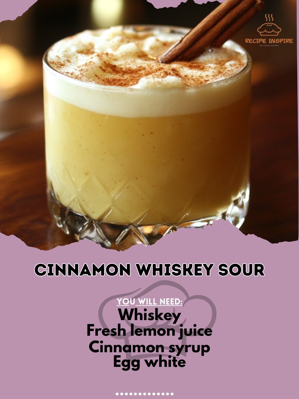 Cinnamon Honey Whiskey Sour