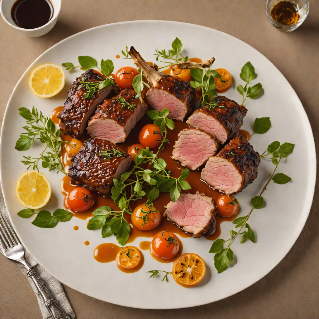 Slow-Roasted Lamb with Lemon Myrtle and Bush Tomato Glaze