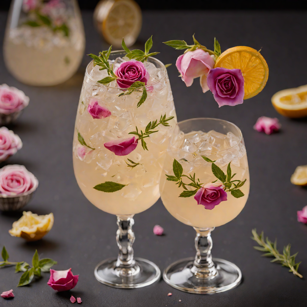 Vanilla Rose Gin Fizz