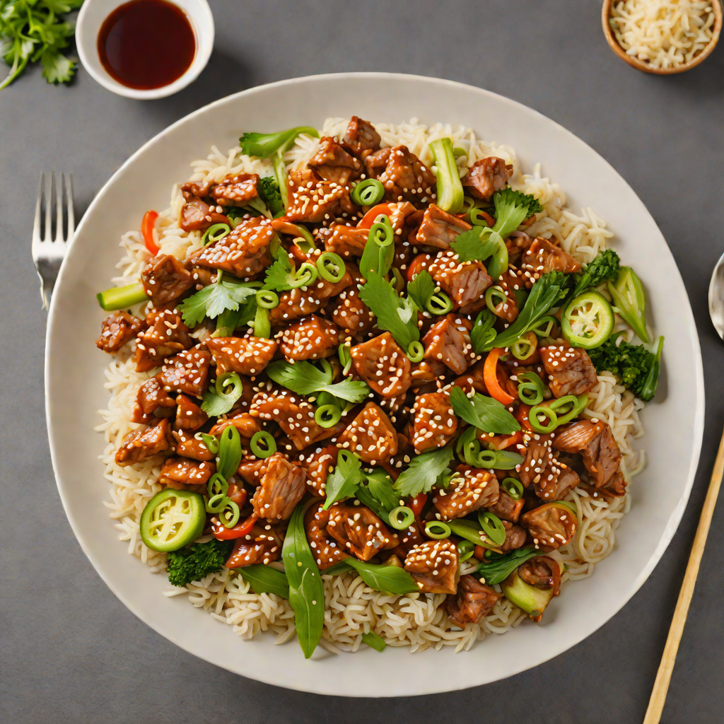 Korean-Style Spicy Pork Stir Fry with Garlic and Scallions