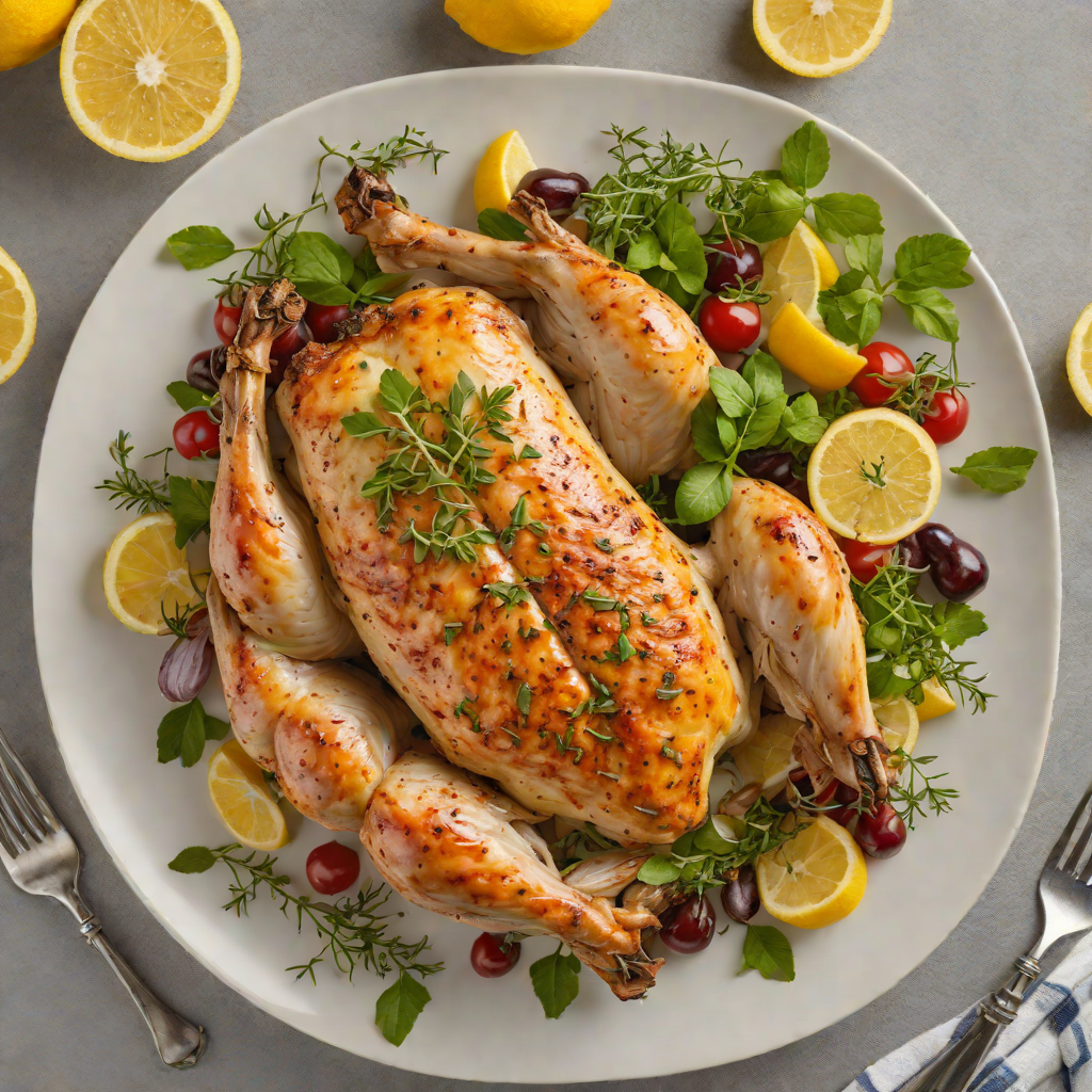 Traditional Greek Lemon-Oregano Roast Chicken