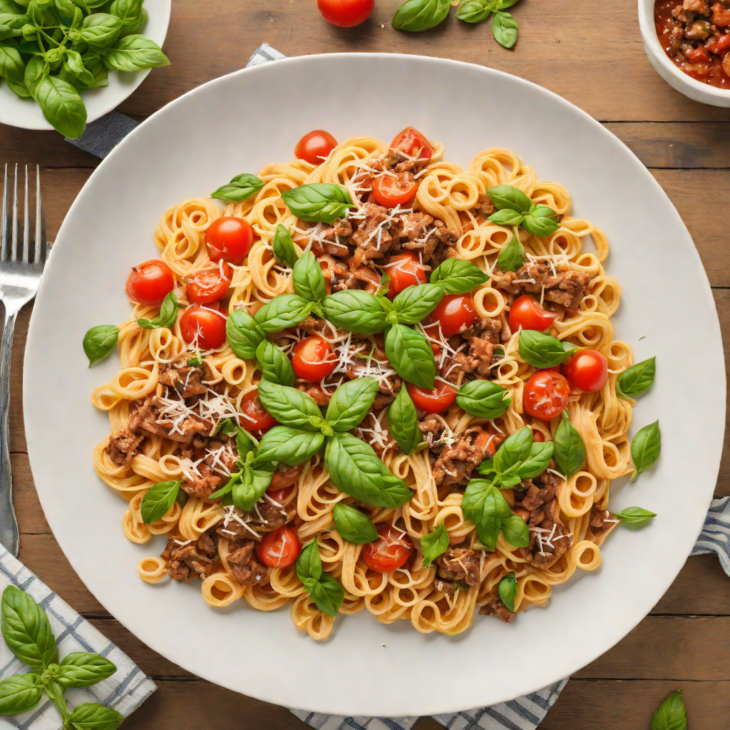 One-Pot Beef and Tomato Pasta with Basil and Parmesan