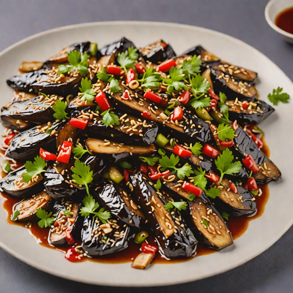 Stir-Fried Szechuan Eggplant with Garlic and Chili Sauce