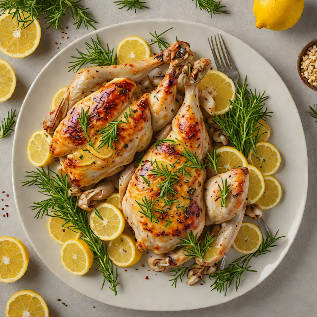 Baked Lemon-Garlic Chicken with Rosemary and Thyme