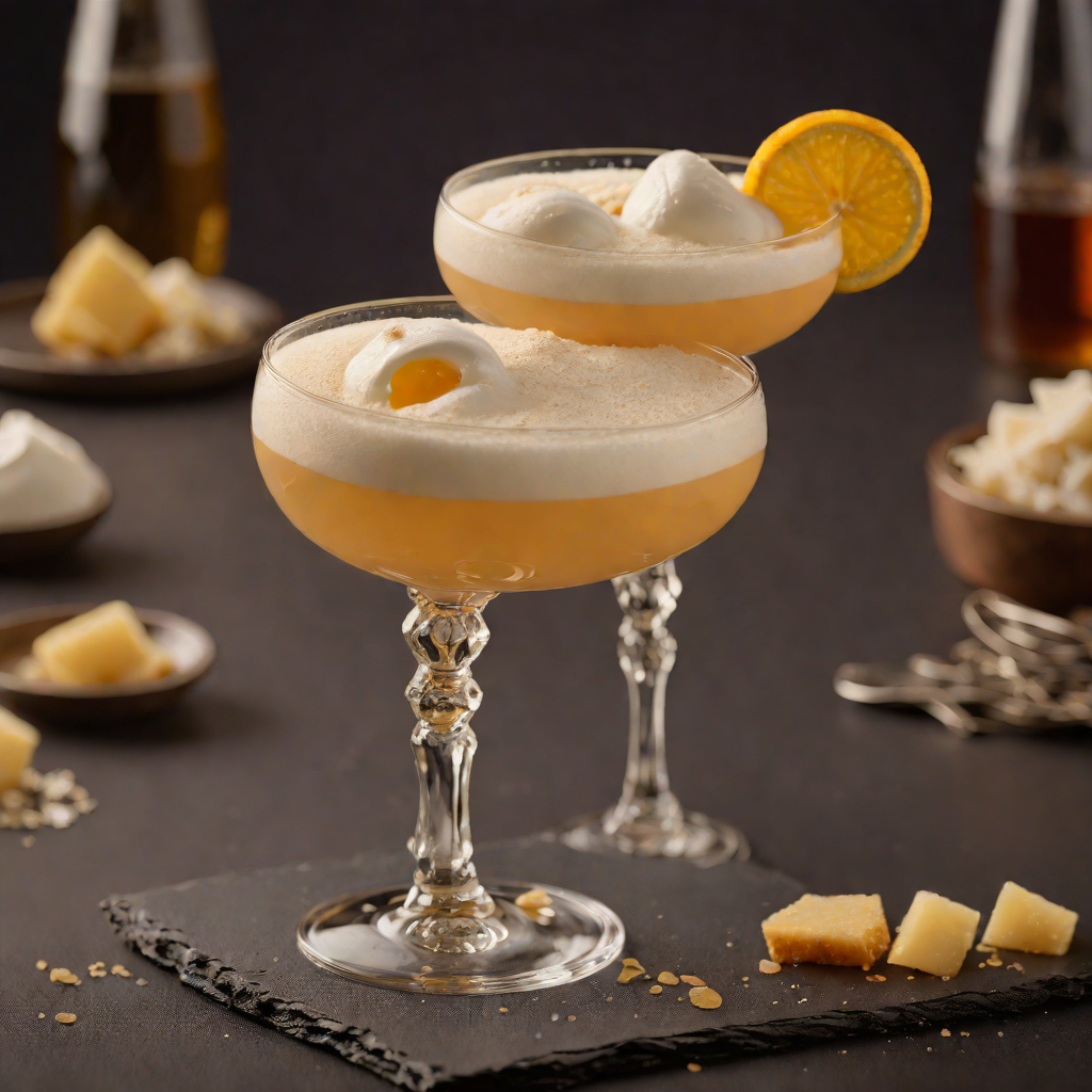 Honey-Whiskey Sour with Egg White Foam