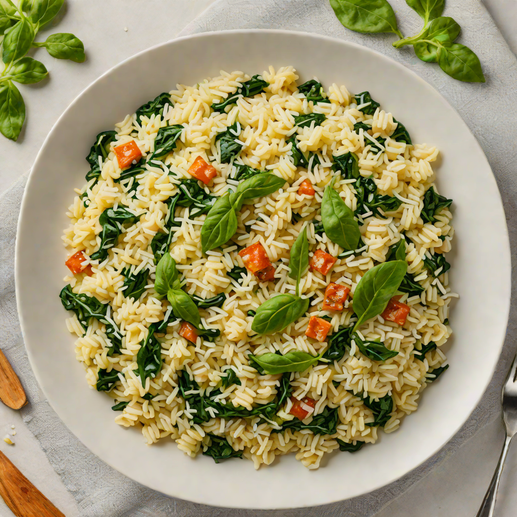 One-Pot Garlic Parmesan Risotto with Spinach