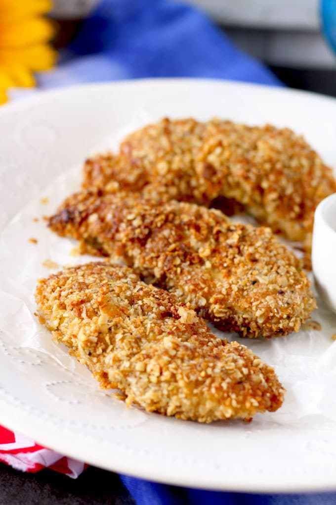 Macadamia Nut-Crusted Chicken with Finger Lime Aioli