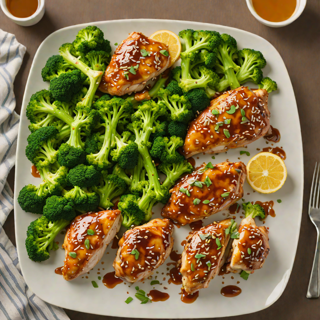 Sheet Pan Honey-Sesame Glazed Chicken with Broccoli