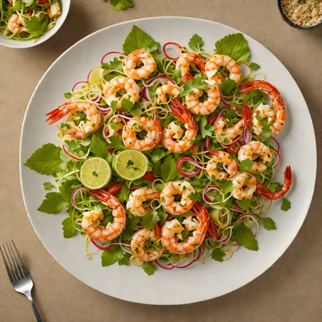 Seared Ginger-Lime Shrimp with Cilantro Salad