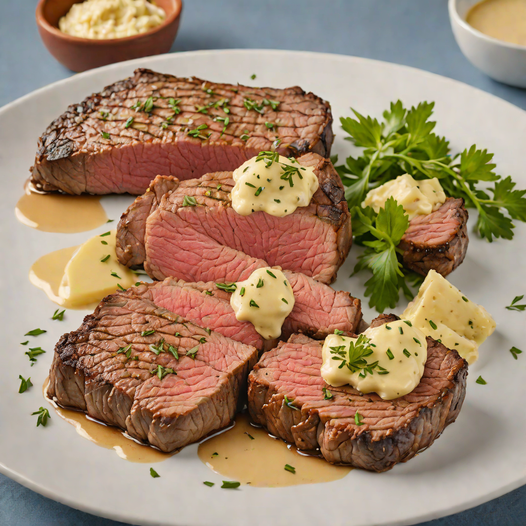Grilled Omaha-Style Steak with Herb Butter