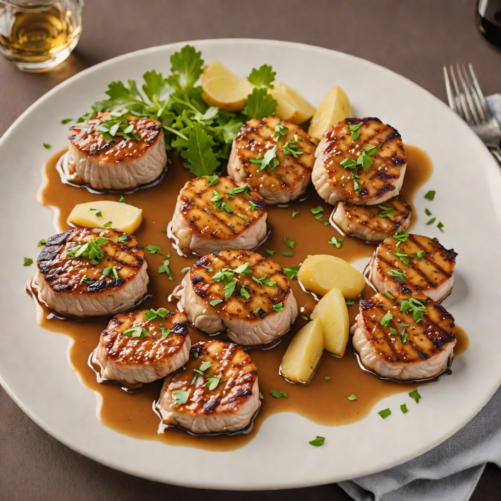 Pan-Fried Pork Medallions with Garlic and Cider Reduction