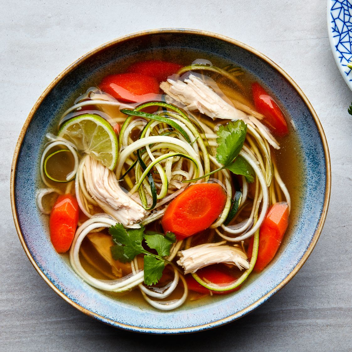 Ginger-Fennel Chicken Broth with Zucchini Noodles
