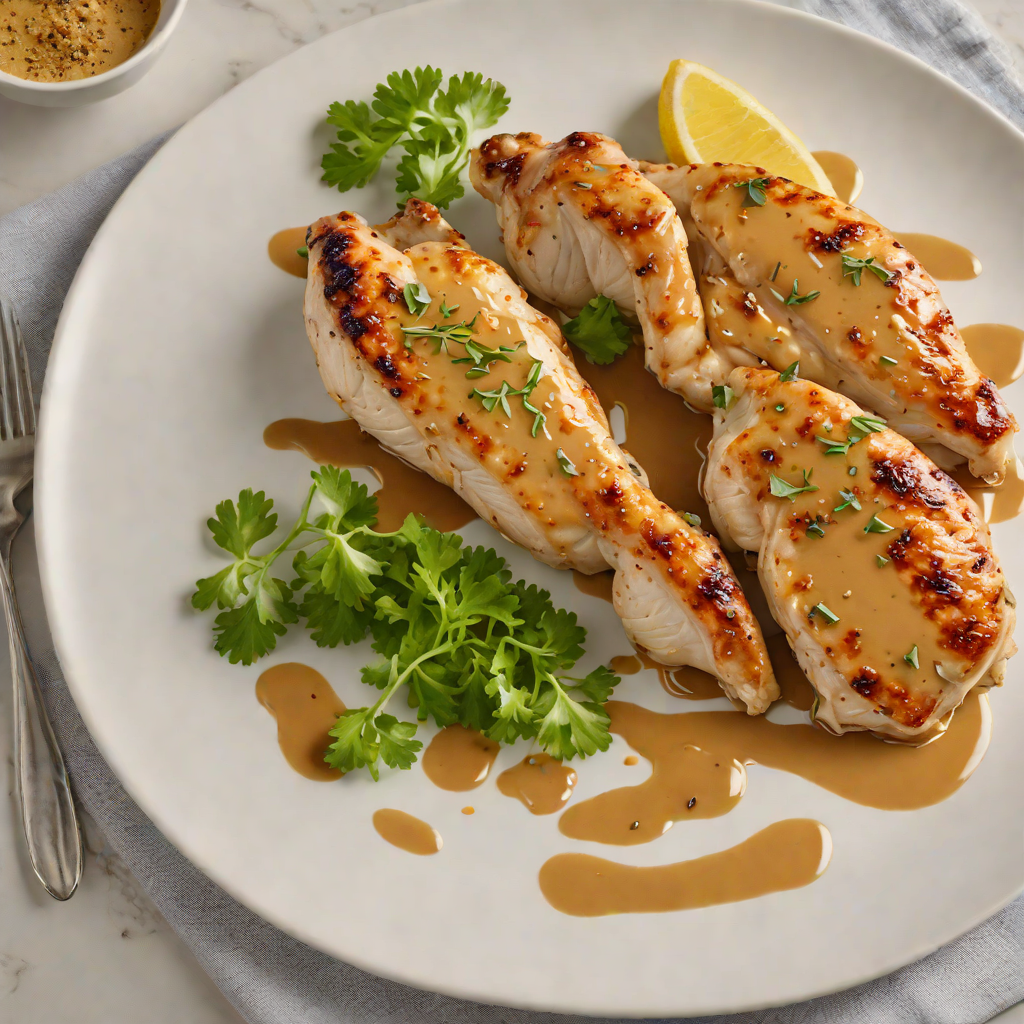 Pan-Seared Chicken with Dijon Mustard and Honey Glaze