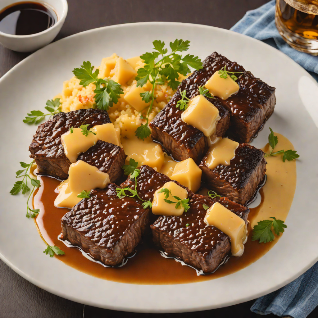 Whiskey-Glazed Short Ribs with Wisconsin Cheddar Polenta