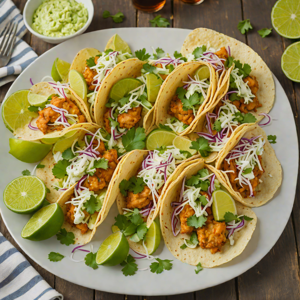 Green Bay Beer-Battered Fish Tacos with Cilantro Lime Slaw