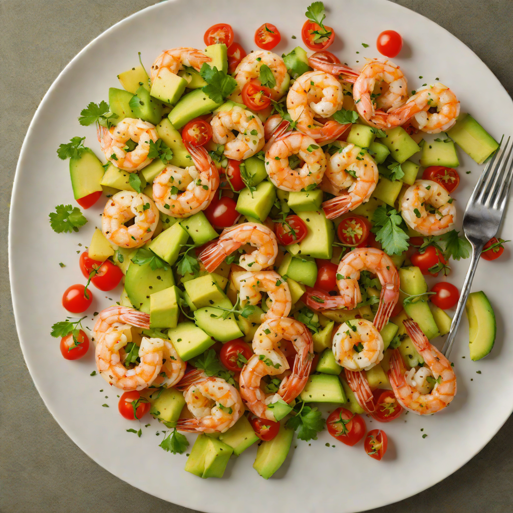 Sautéed Shrimp with Zesty Avocado and Tomato Salad