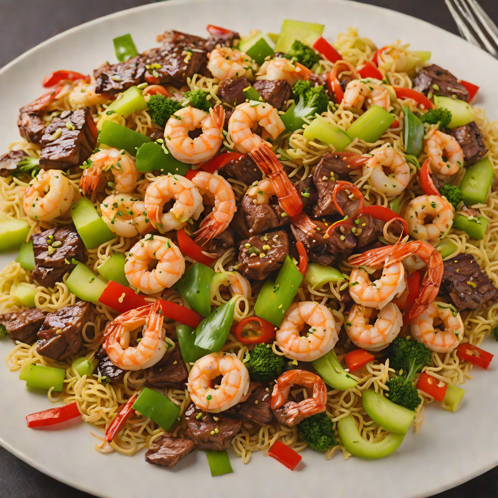 Spicy Shrimp and Steak Hibachi Stir Fry