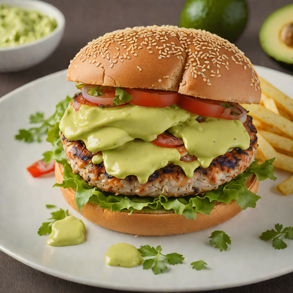 South Central Regional-Inspired Grilled Turkey Burger with Avocado Aioli
