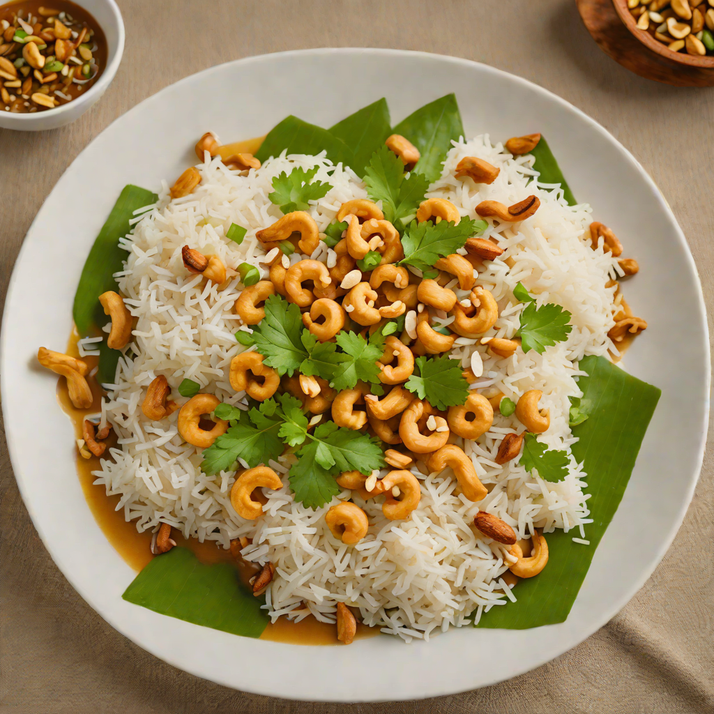 Steamed Goan Ukad Chevdo with Cashews and Coconut