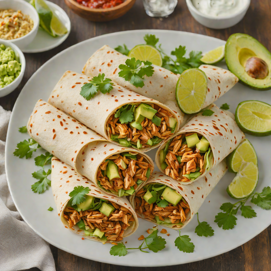 Grilled Chipotle-Lime Chicken Wrap with Avocado Crema