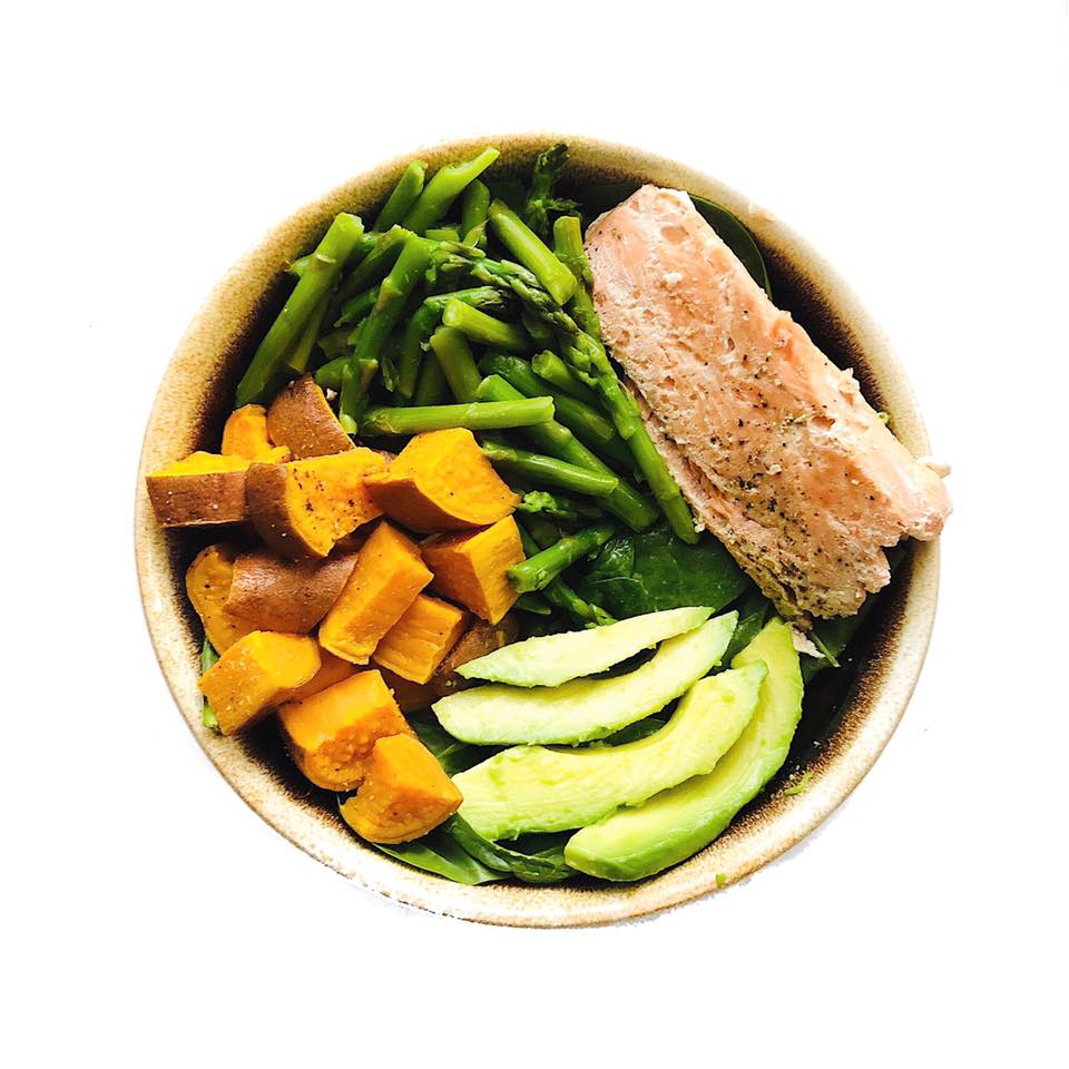 Turmeric-Ginger Salmon & Sweet Potato Bowl