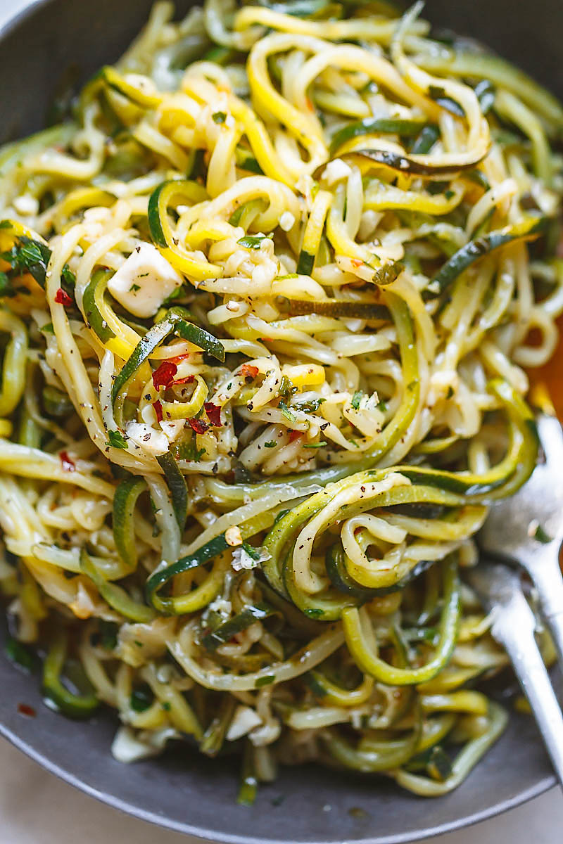 Zucchini Noodle Stir-Fry with Lemon-Dill Sauce