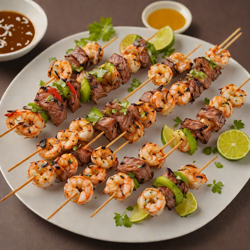 Grilled Shrimp and Steak Hibachi Skewers