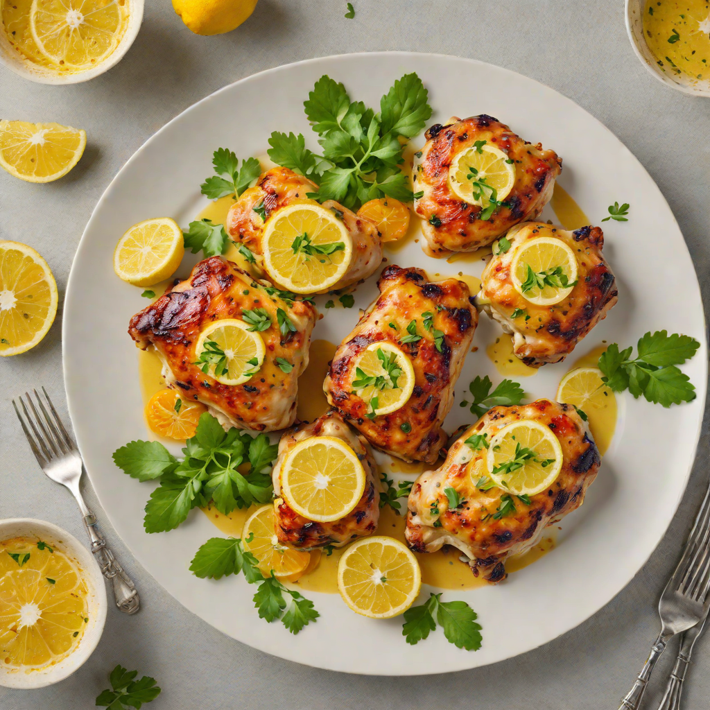 Baked Citrus-Chili Chicken Thighs with Garlic Herb Butter