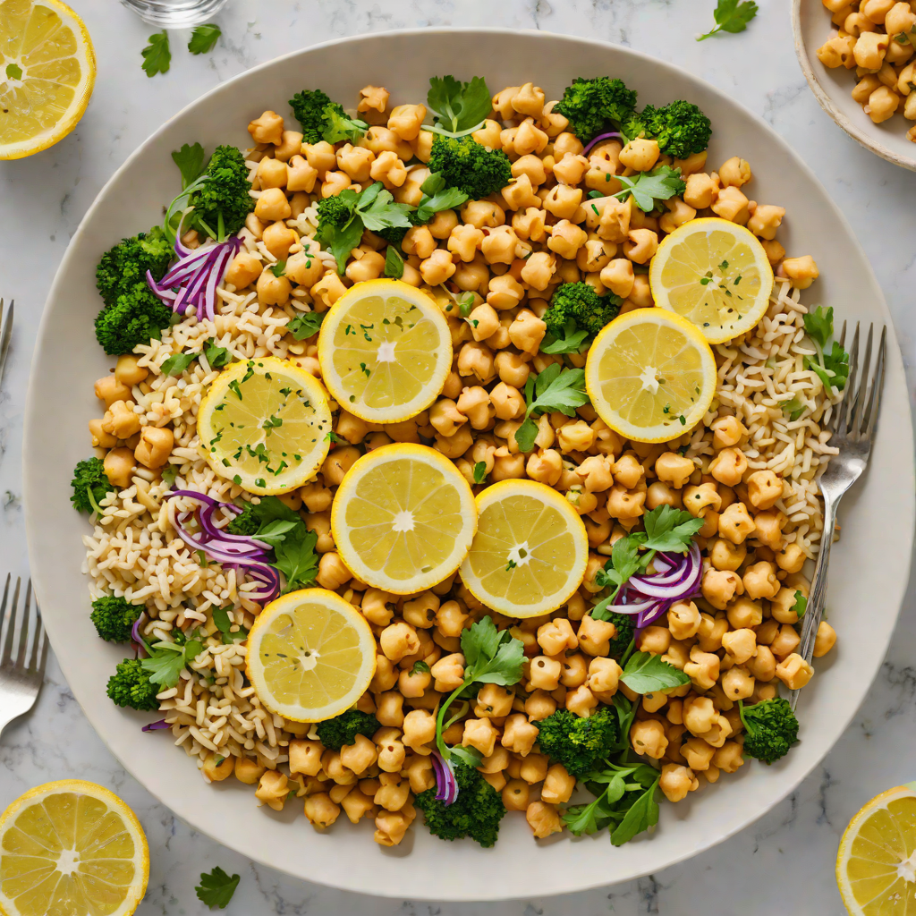 Sheet Pan Lemon-Tahini Chickpea Bowls