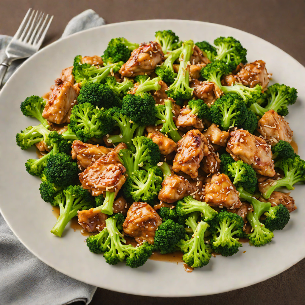 Quick Stir-Fried Chicken with Garlic and Broccoli