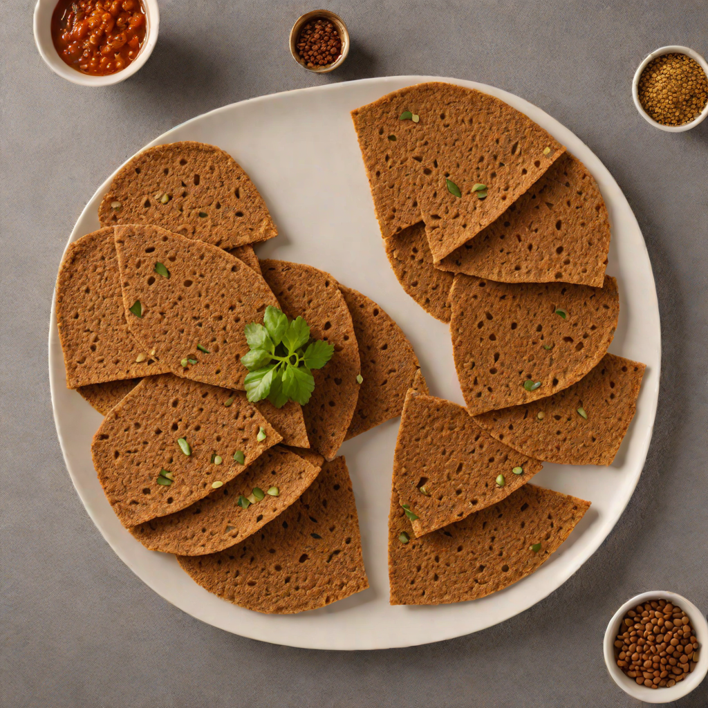 Injera-Style Teff Flatbread with Ethiopian Spiced Lentil Filling