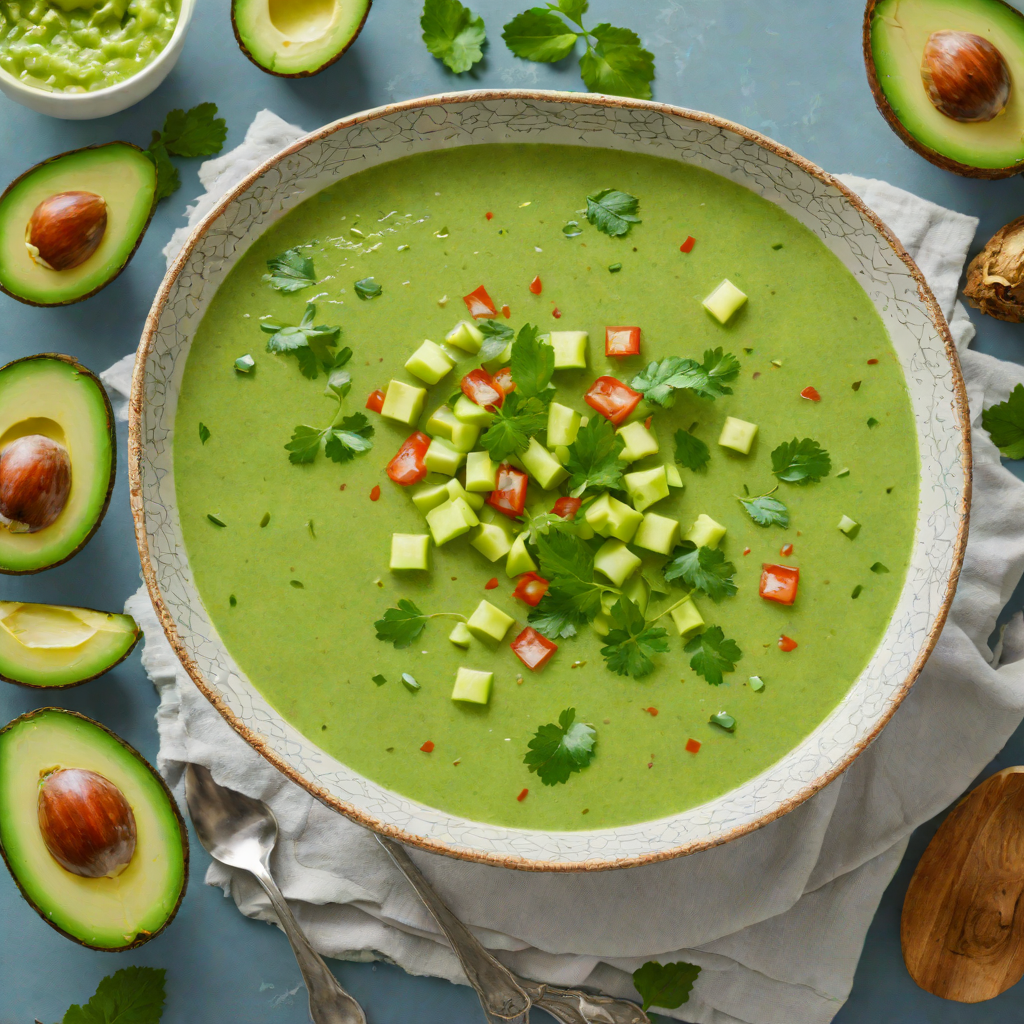 No-Cook Hydrating Cucumber and Avocado Gazpacho