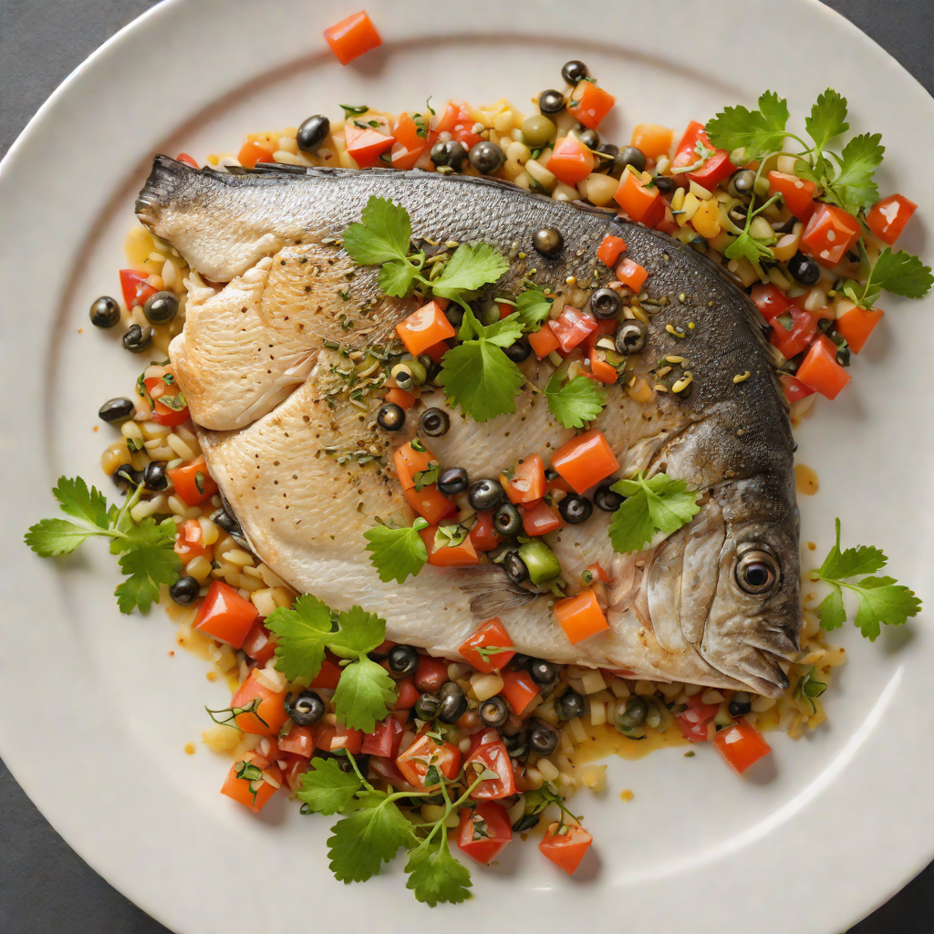 Pan-Seared Sea Bream with Tomato-Caper Relish
