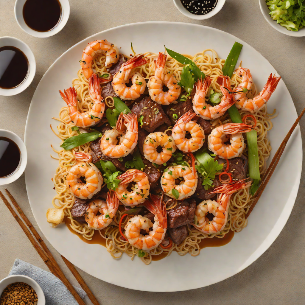 Pan-Seared Shrimp and Steak Hibachi with Sesame Soy Sauce