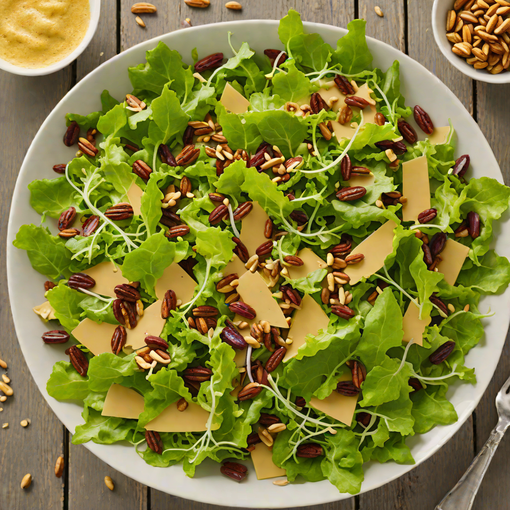 Honey-Mustard Vinaigrette Salad with Mixed Greens and Toasted Nuts