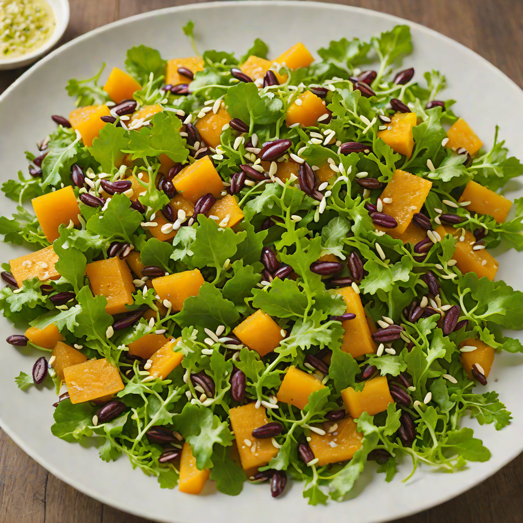 Wattleseed and Pumpkin Seed Salad with Finger Lime Vinaigrette